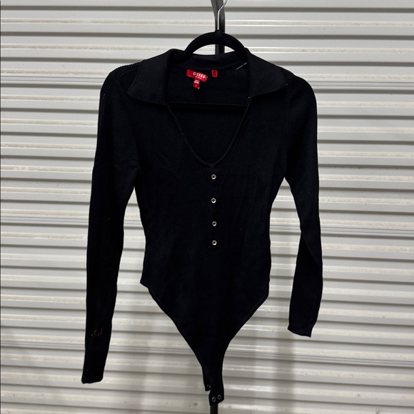 Guess Black Buttoned Bodysuit - Picture 1 of 2